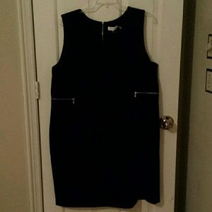 Calvin Klein size 24 black dress with gold